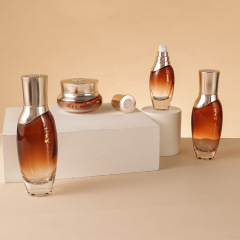 Elegant ancient style glass bottle palace style cosmetics lotion bottle essence bottle cream bottle Korean style glass bottle