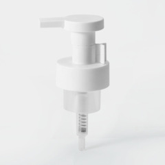 Manufacturer customized push-type foam pump head 43 teeth C4 mousse pump head for toiletries frosted plastic pump head