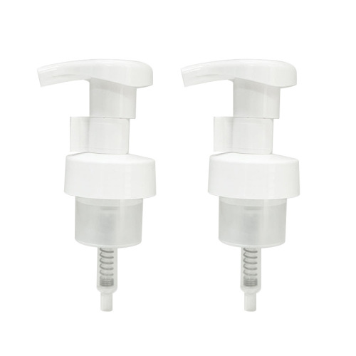 43 teeth C type cleansing mousse foam pump PP plastic cosmetic foam pump head toiletries press pump head