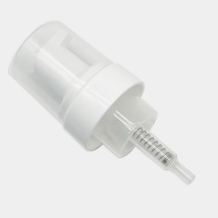 White foam pump with cover pp plastic press foam pump with cover cleansing mousse cosmetic skin care product pump head