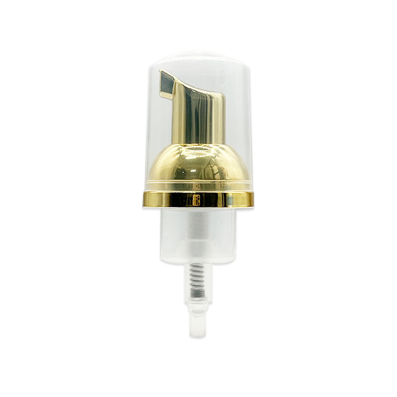 30 caliber foam pump head cosmetic facial cleanser mousse foam pump silver plated pump head manufacturers wholesale