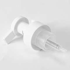 Manufacturer customized push-type foam pump head 43 teeth C4 mousse pump head for toiletries frosted plastic pump head