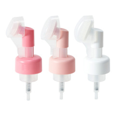 Silicone brush mousse pump head cleansing foam heart-shaped brush pump foam press pump daily chemical products foam pump