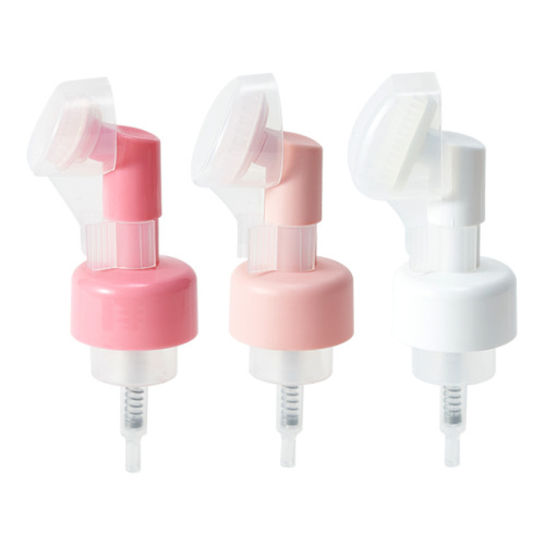Silicone brush mousse pump head cleansing foam heart-shaped brush pump foam press pump daily chemical products foam pump