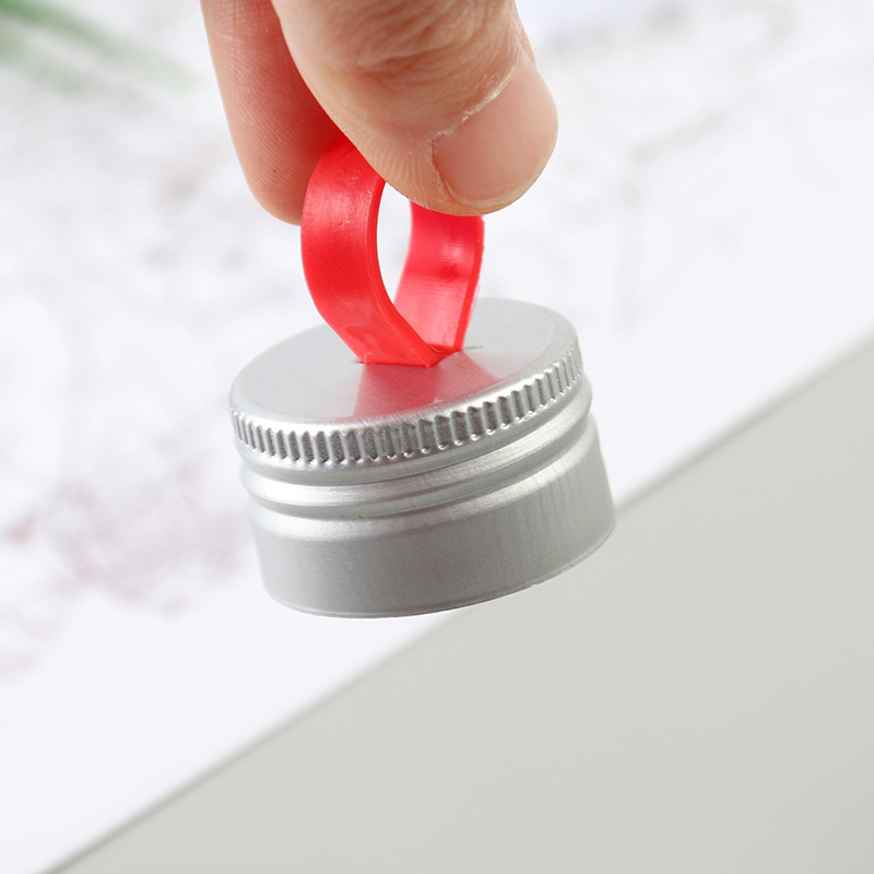 Rubber band threaded aluminum cap milk tea bottle oral liquid syrup bottle threaded aluminum cap free sample