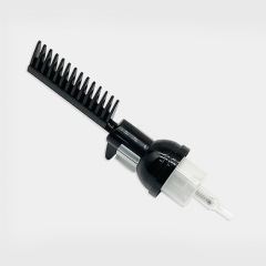 30 teeth S foam comb pump PP plastic portable mousse foaming comb hair dye press pump head wholesale