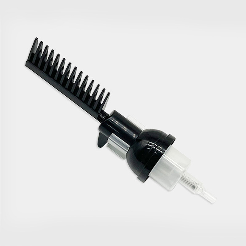 30 teeth S foam comb pump PP plastic portable mousse foaming comb hair dye press pump head wholesale