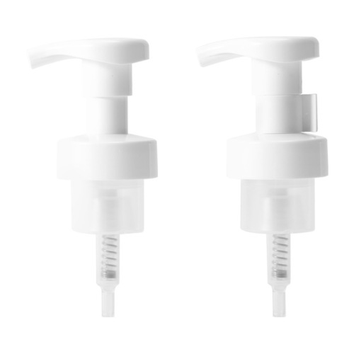 Press mousse foam pump head shower gel washing bottle press foam pump head 40 teeth external spring curved nozzle pump head