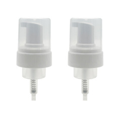 White foam pump with cover pp plastic press foam pump with cover cleansing mousse cosmetic skin care product pump head