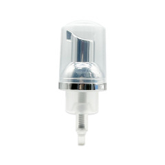 30-tooth mousse foam pump head 30/400 plastic bottle cosmetic foam pump silver-plated pump head manufacturer customized