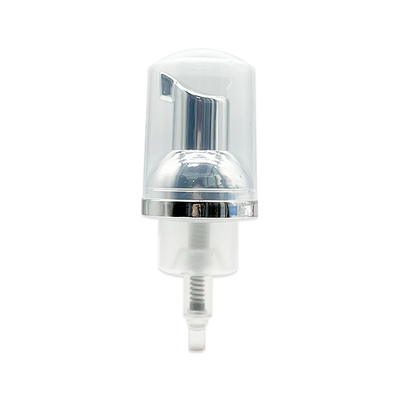 30-tooth mousse foam pump head 30/400 plastic bottle cosmetic foam pump silver-plated pump head manufacturer customized
