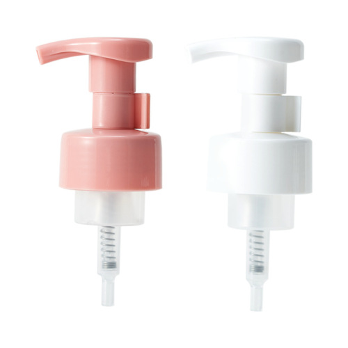 Customized 43 tooth foam mousse pump head shower gel shampoo press foam pump head plastic press pump head