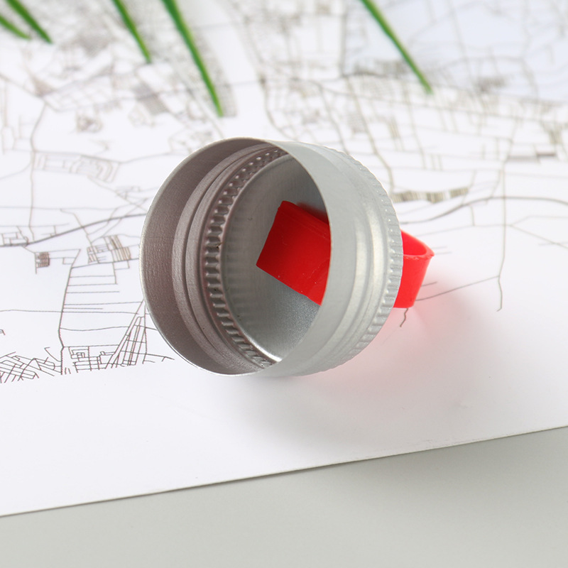 Rubber band threaded aluminum cap milk tea bottle oral liquid syrup bottle threaded aluminum cap free sample