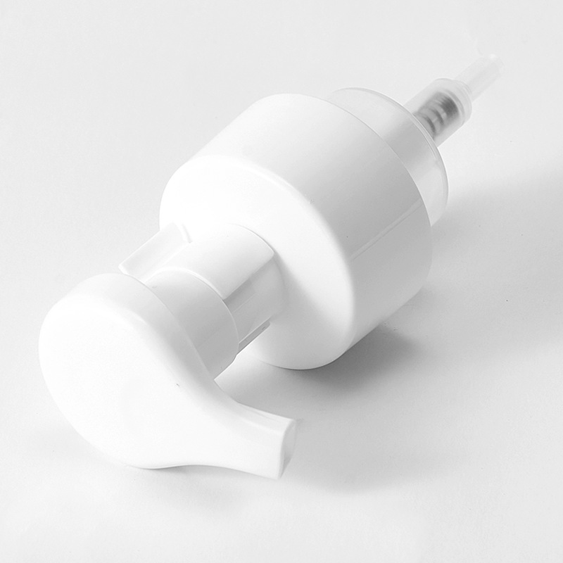 Customized 43 tooth foam mousse pump head shower gel shampoo press foam pump head plastic press pump head