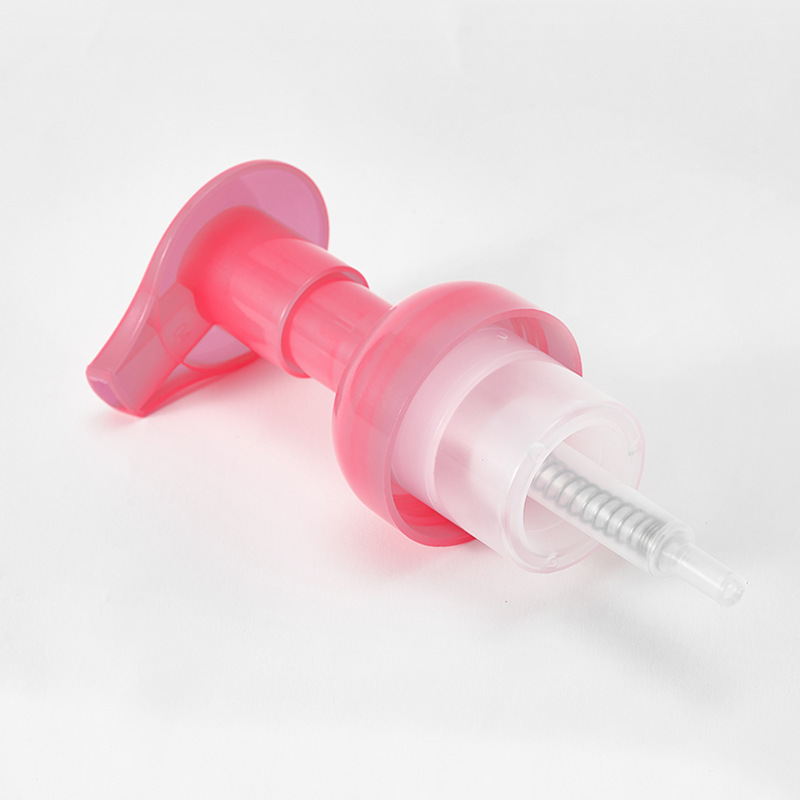 40 caliber pink foam pump shower gel shampoo pump head hand soap press spiral pump head pp plastic lotion