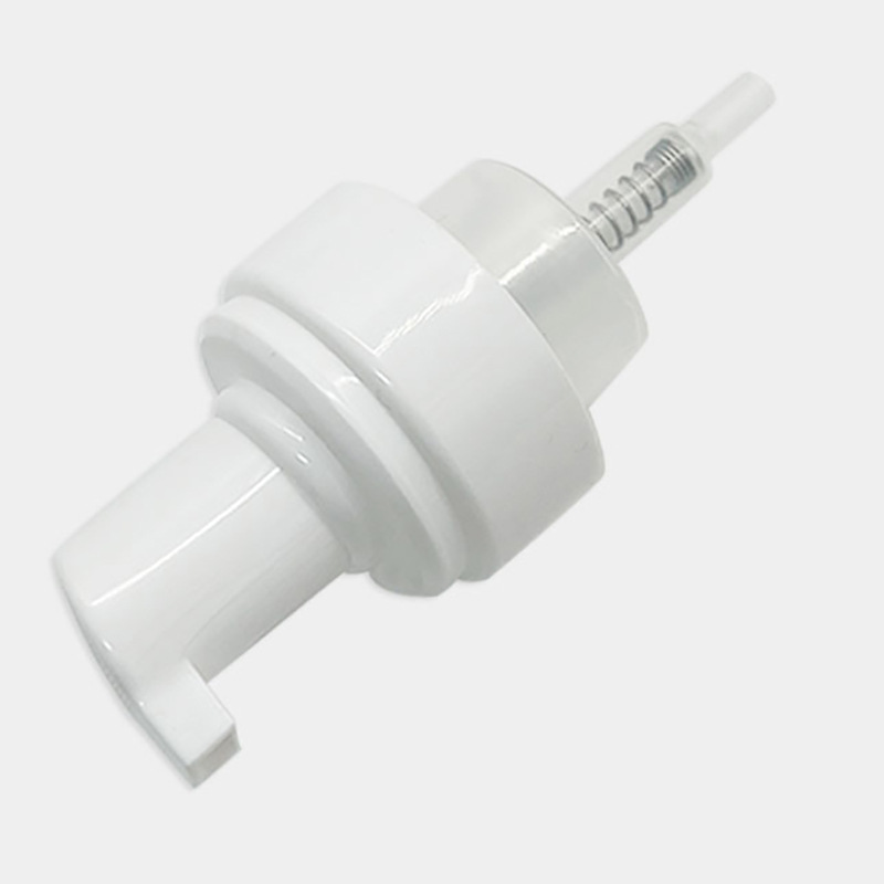 White foam pump with cover pp plastic press foam pump with cover cleansing mousse cosmetic skin care product pump head