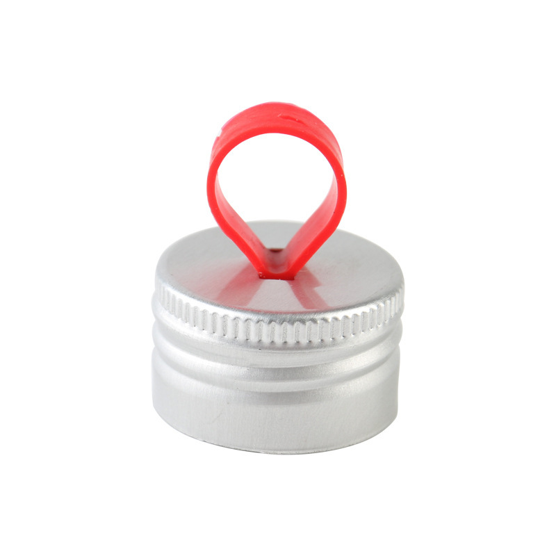 Rubber band threaded aluminum cap milk tea bottle oral liquid syrup bottle threaded aluminum cap free sample