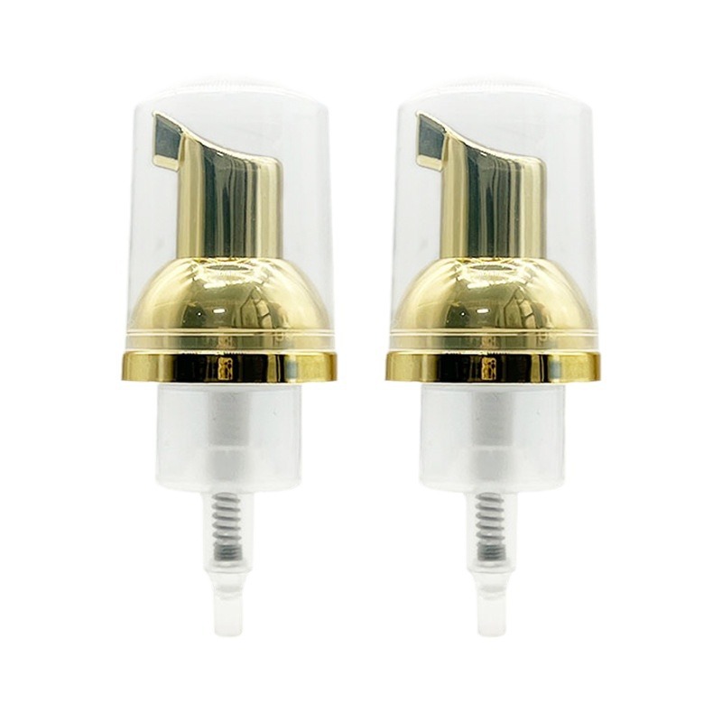 30-tooth mousse foam pump head 30/400 plastic bottle cosmetic foam pump silver-plated pump head manufacturer customized