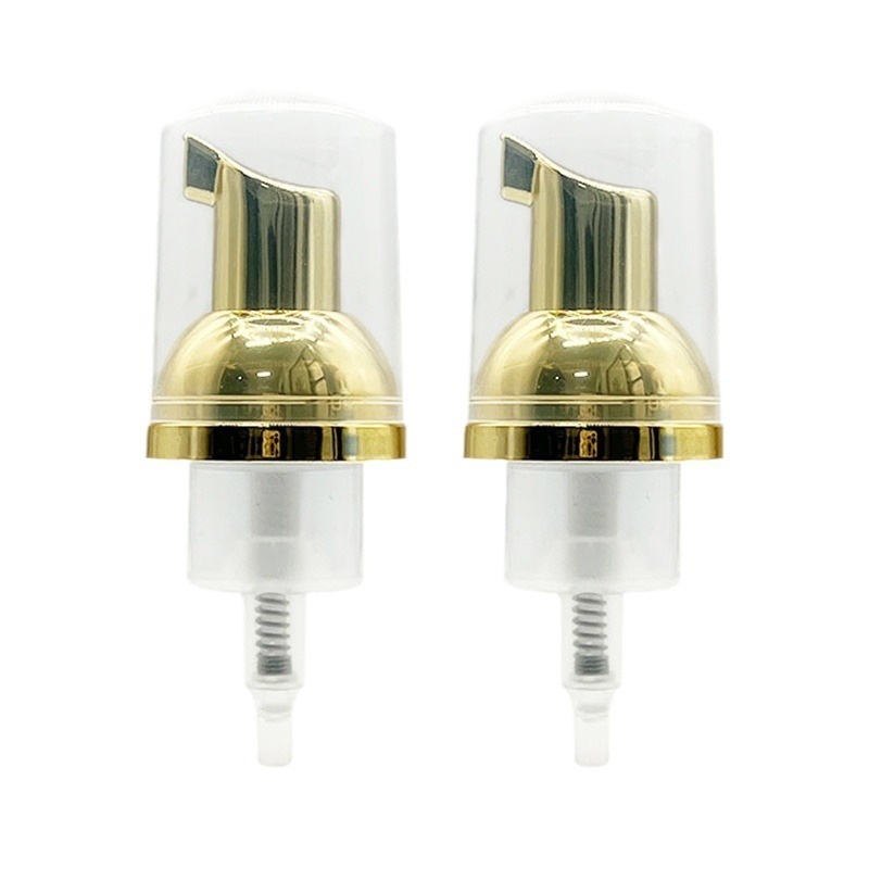 30-tooth mousse foam pump head 30/400 plastic bottle cosmetic foam pump silver-plated pump head manufacturer customized