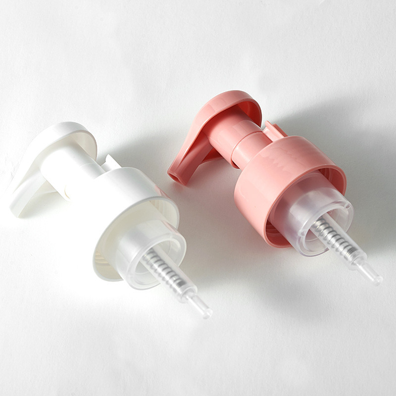 Customized 43 tooth foam mousse pump head shower gel shampoo press foam pump head plastic press pump head