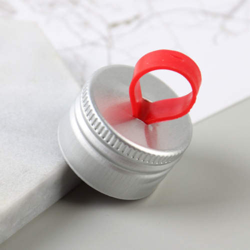 Rubber band threaded aluminum cap milk tea bottle oral liquid syrup bottle threaded aluminum cap free sample