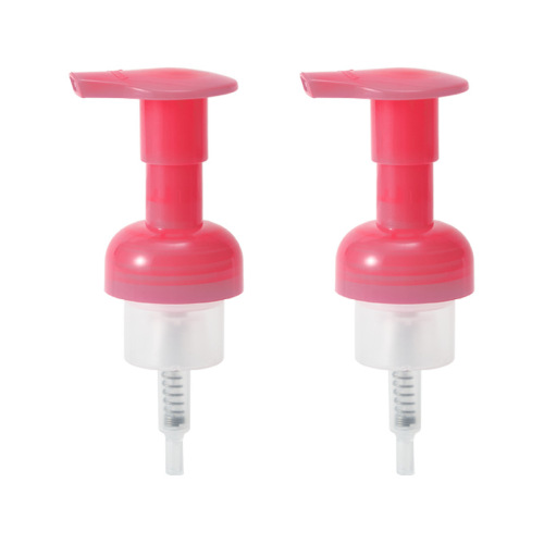 40 caliber pink foam pump shower gel shampoo pump head hand soap press spiral pump head pp plastic lotion