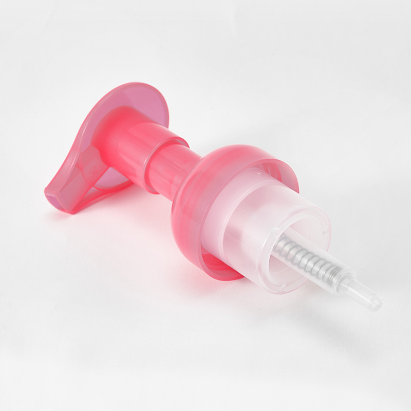 40 tooth pink foam pump shower gel cleansing mousse pump head hand soap press spiral pump head pp plastic pump head