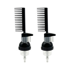 30 teeth S foam comb pump PP plastic portable mousse foaming comb hair dye press pump head wholesale