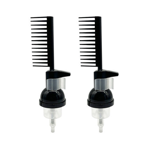 30 teeth S foam comb pump PP plastic portable mousse foaming comb hair dye press pump head wholesale