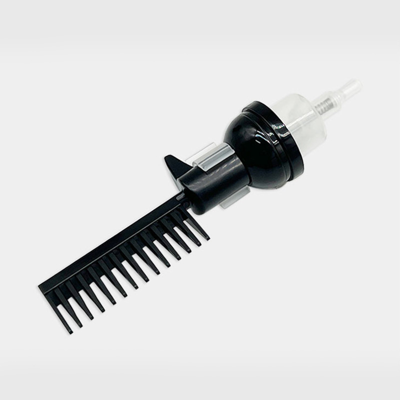 30 teeth S foam comb pump PP plastic portable mousse foaming comb hair dye press pump head wholesale