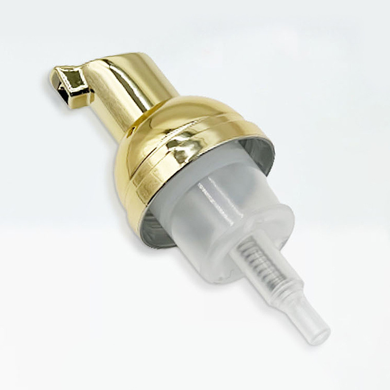 30 caliber foam pump head cosmetic facial cleanser mousse foam pump silver plated pump head manufacturers wholesale