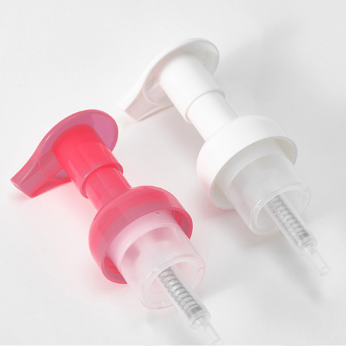 40 tooth pink foam pump shower gel cleansing mousse pump head hand soap press spiral pump head pp plastic pump head