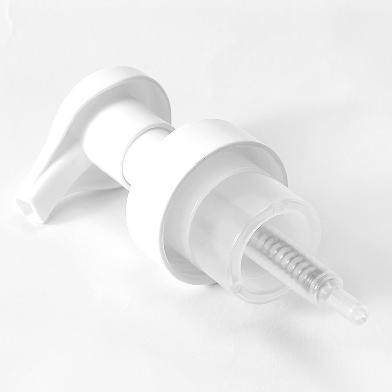 Manufacturers custom-made push mousse foam pump head shower gel wash bottle push foam pump 40 teeth curved nozzle pump head