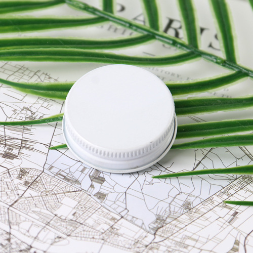 38 white threaded aluminum cap glass bottle wide mouth bottle round natural aluminum cap flanging metal food cap