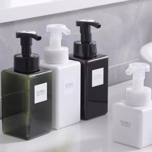 300ml 400ml 500ml PETG Square Foam Soap Bottles