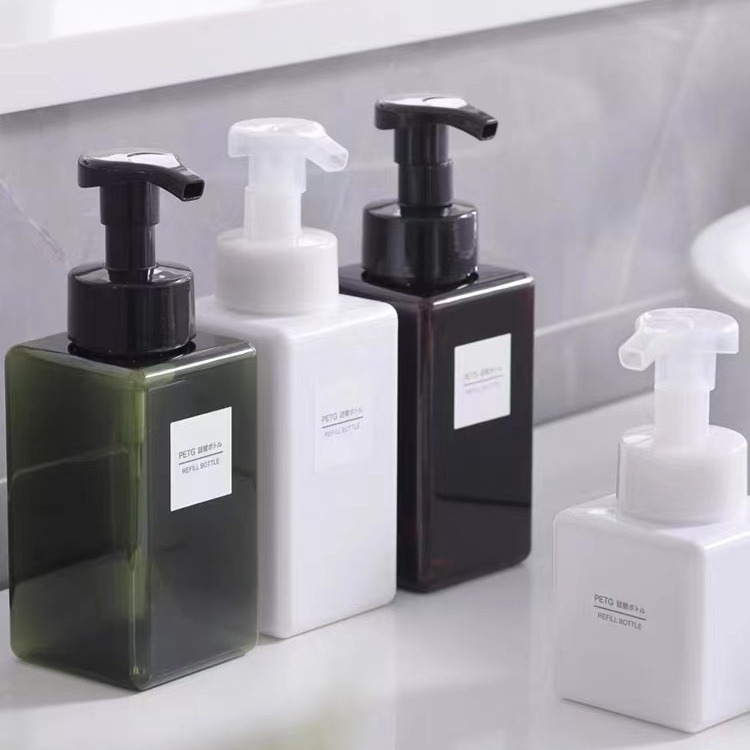 300ml 400ml 500ml PETG Square Foam Soap Bottles