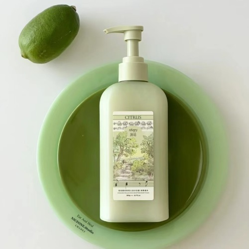 400ml transparent shampoo bottle pet round shoulder flat bottle shower gel body lotion plastic bottle daily necessities packaging material
