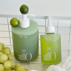 200-500ML frosted shampoo bottle PE flat shoulder round bottle shampoo shower gel hand soap cosmetics empty bottle