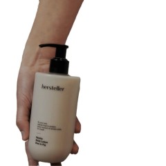 220ML beige flat shoulder round bottle PET plastic packaging bottle shampoo shower gel bath oil wash empty bottle