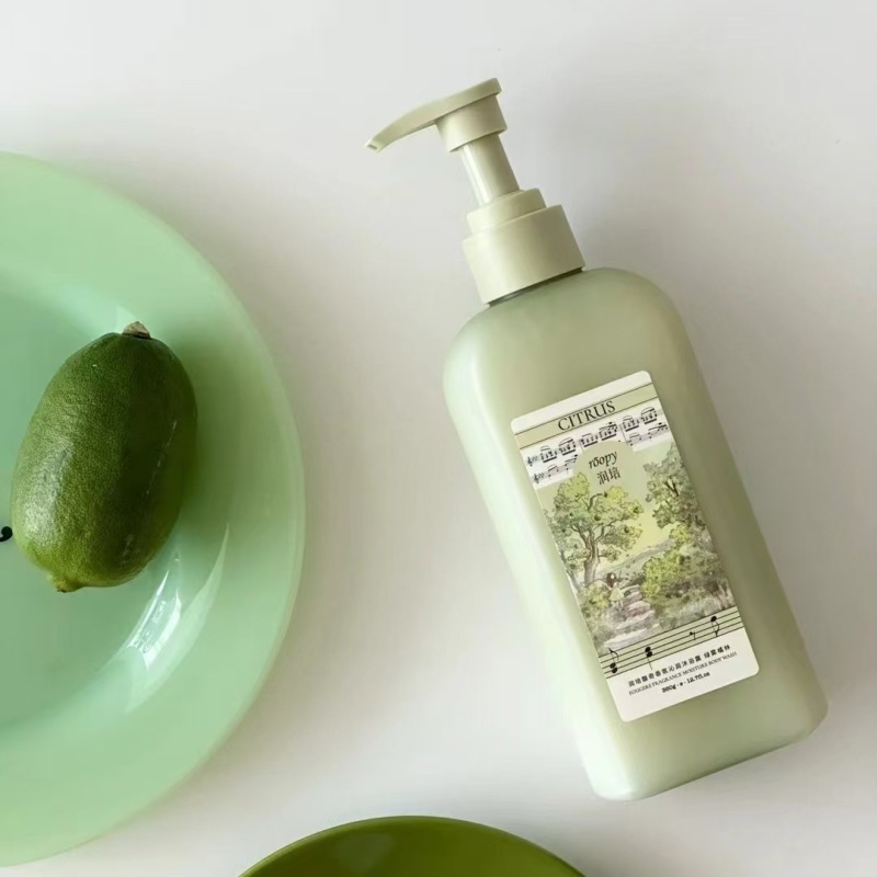 400ml transparent shampoo bottle pet round shoulder flat bottle shower gel body lotion plastic bottle daily necessities packaging material