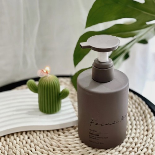 250ml~350ml push-type plastic shower gel shampoo bottle pet flat shoulder round bottle high-grade body lotion empty bottle