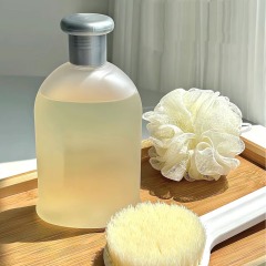 300ml 10oz Frosted PET Plastic Flat Bottle with Flip Top Cap