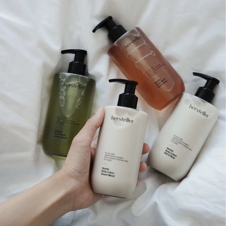 220ML beige flat shoulder round bottle PET plastic packaging bottle shampoo shower gel bath oil wash empty bottle