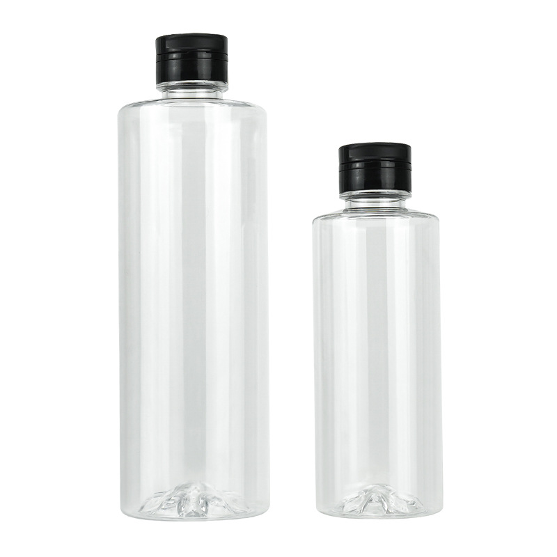 Manufacturers wholesale pump bottle press cap mushroom juice 500ml/250ml packaging bottle pet soy sauce bottle pine mushroom fresh