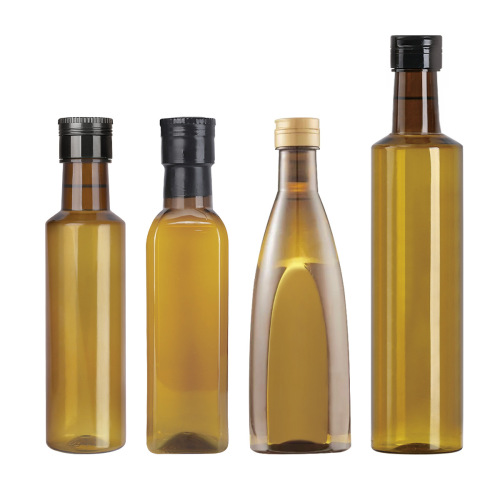 Brown bottle soy sauce vinegar bottle 250ml seasoning bottle oil bottle plastic olive oil bottle round plastic sesame oil bottle
