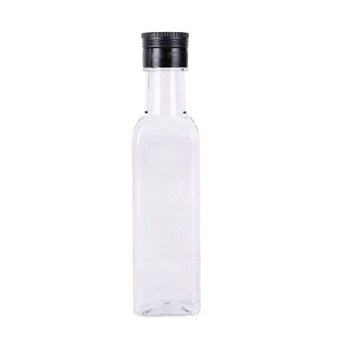 Manufacturers wholesale food grade PET square plastic empty oil bottle camellia oil liquor health wine soy sauce vinegar bottle