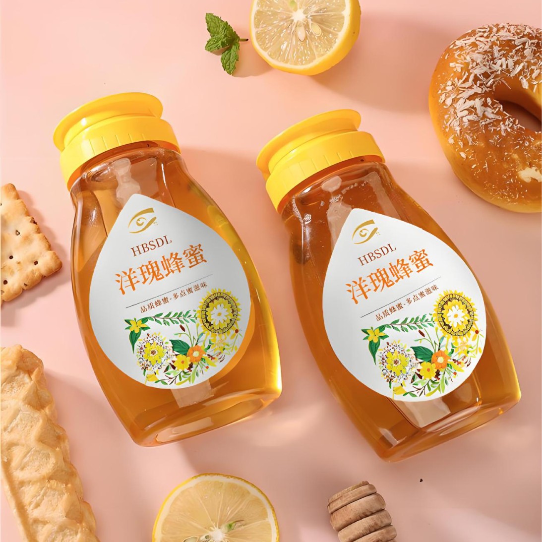 300g400g portable lemon honey plastic small package squeeze bottle honey bottle wholesale source plastic factory