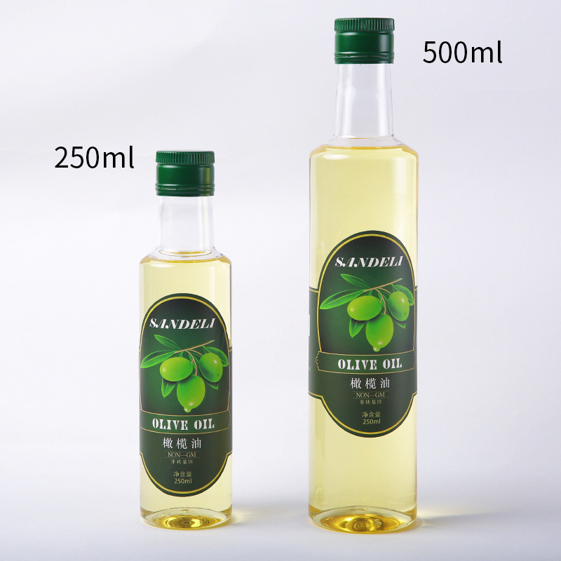 Manufacturers wholesale thickened round plastic oil bottle metal screw cap olive oil camellia oil walnut oil packaging plastic bottle