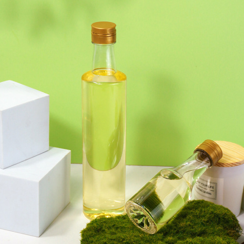 High-grade 500ml round plastic oil bottle camellia oil soy sauce vinegar vinegar sauce cooking wine sealed anti-leakage empty oil bottle