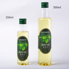 500ml round plastic oil bottle metal screw cap 250ml olive oil camellia oil edible soy sauce vinegar bottle white wine bottle